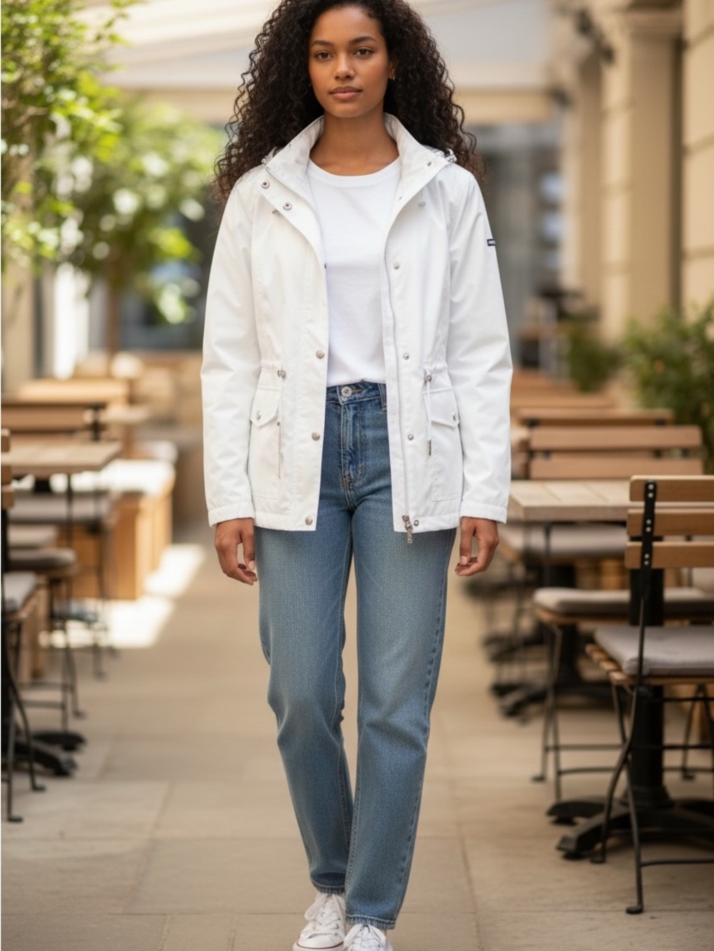 Mackintosh New England White Zip Front Jacket – Size M